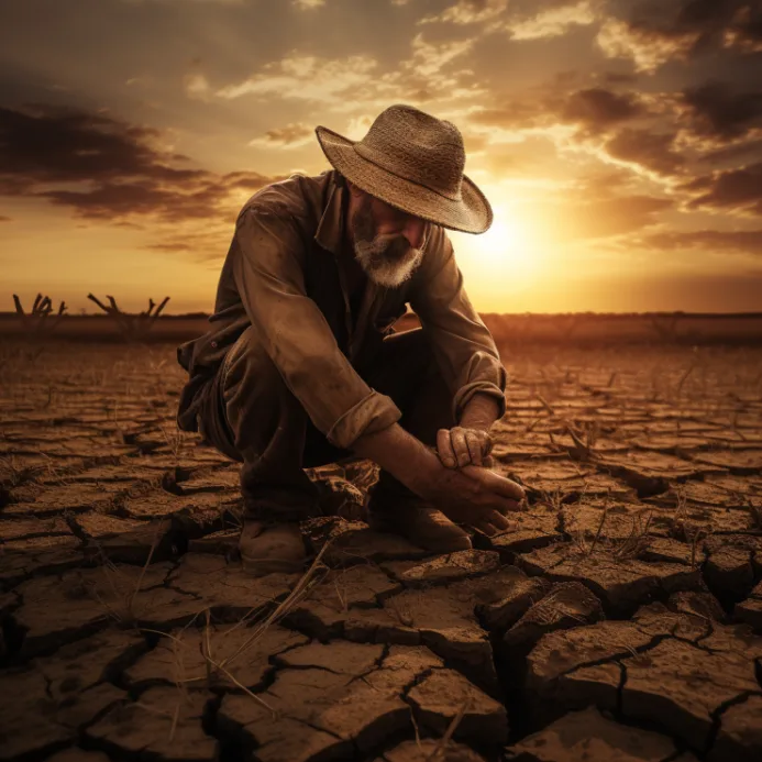 Folgen Klimawandel auf einem Feld